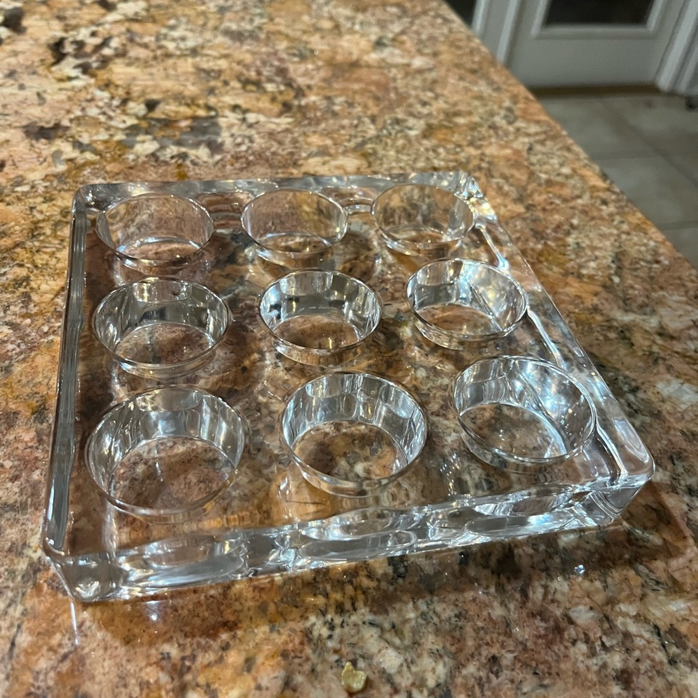Clear Glass Tea Light Candle Holder